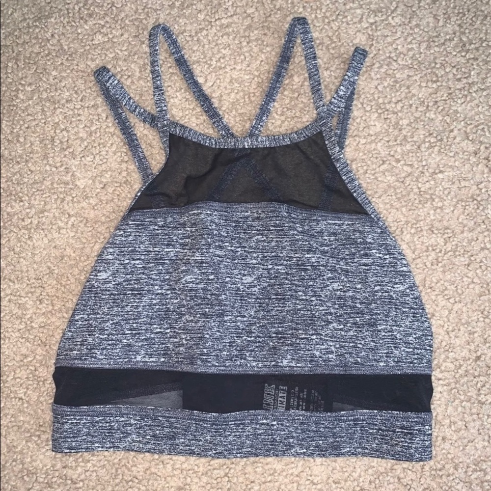PINK Victoria’s Secret Ultimate Lightly Lined Sports Bra in black & Gray
